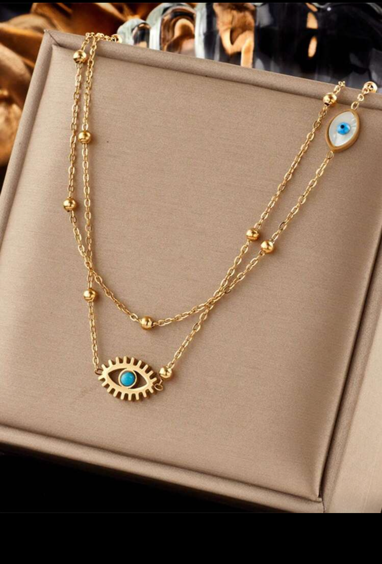 Collar doble ojo turco